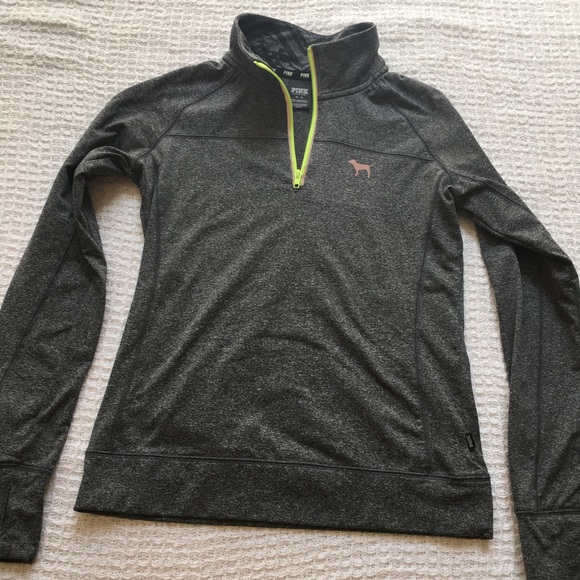 PINK Victoria's Secret Tops - PINK Victoria’s Secret Gray Yoga Pullover Top